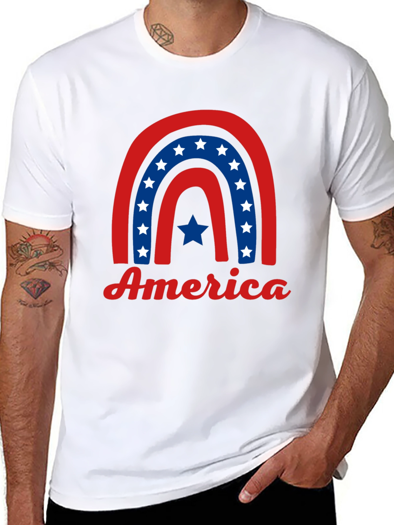 Patriotic America Rainbow T-Shirt