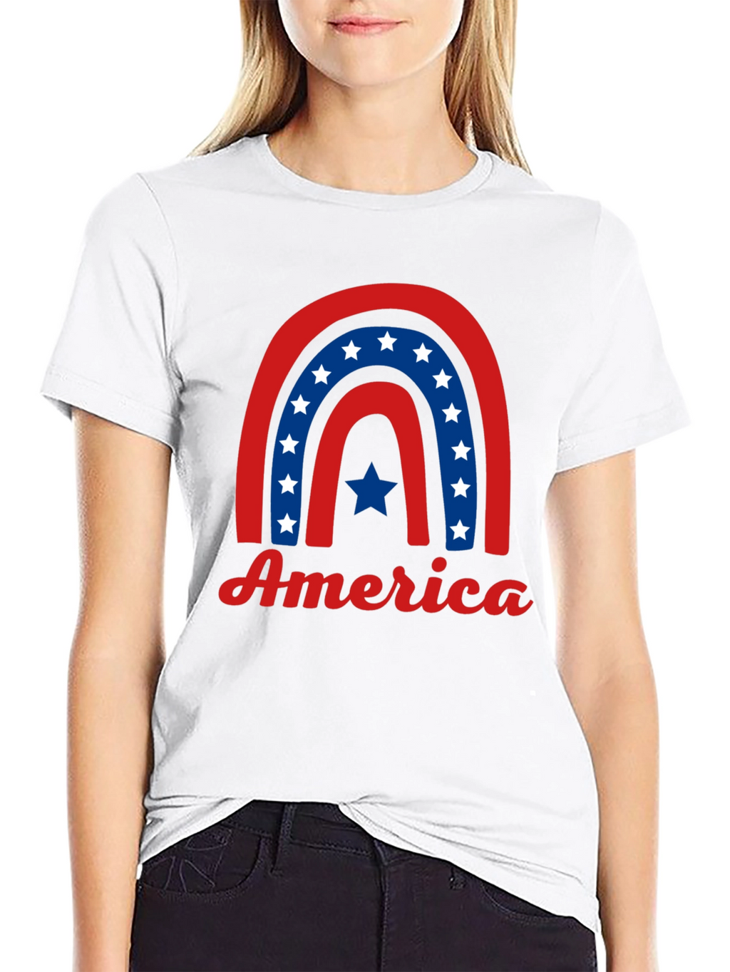 Patriotic America Rainbow T-Shirt