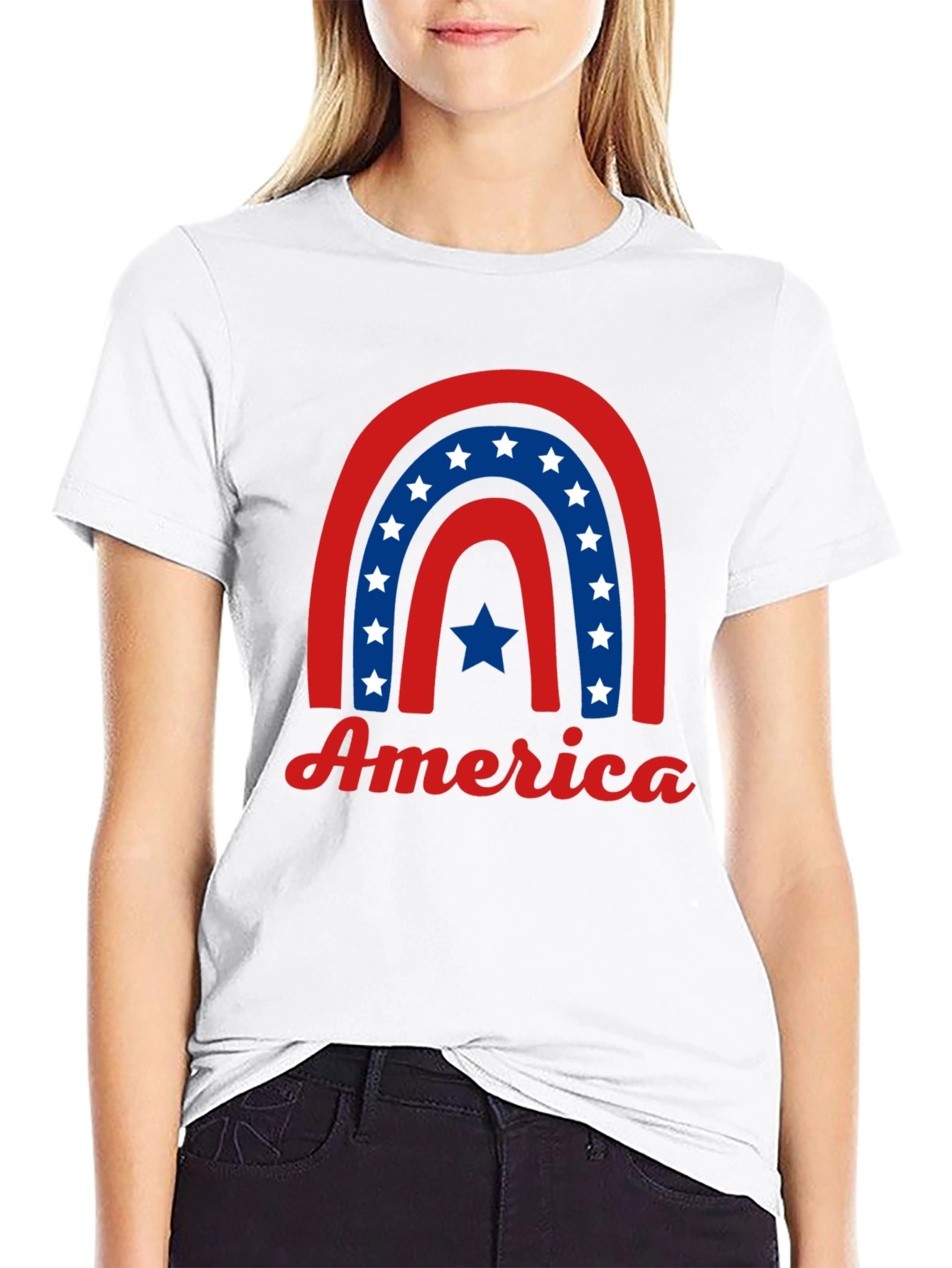 Patriotic America Rainbow T-Shirt
