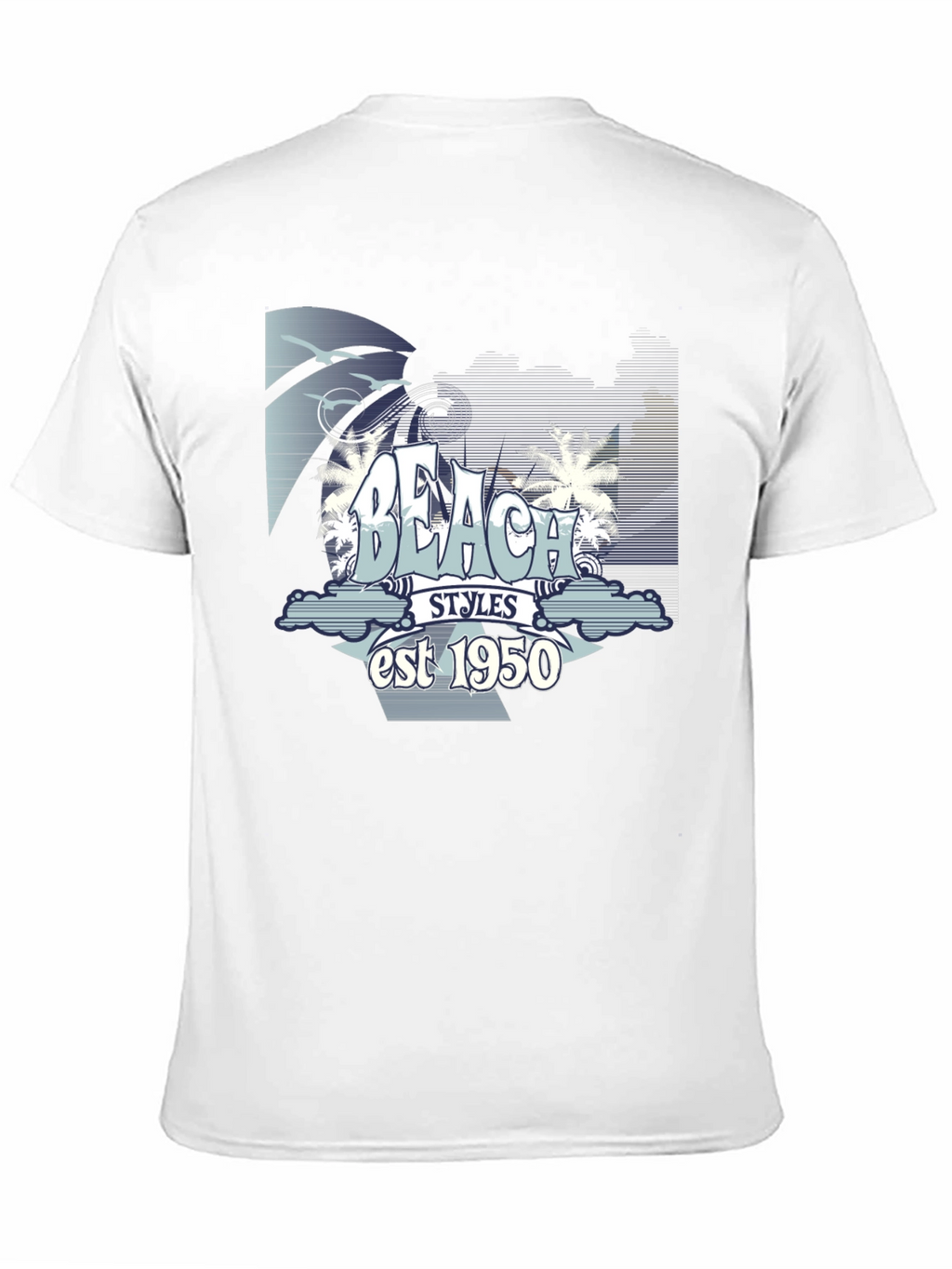 Beach Styles est 1950 Black Graphic T-Shirt