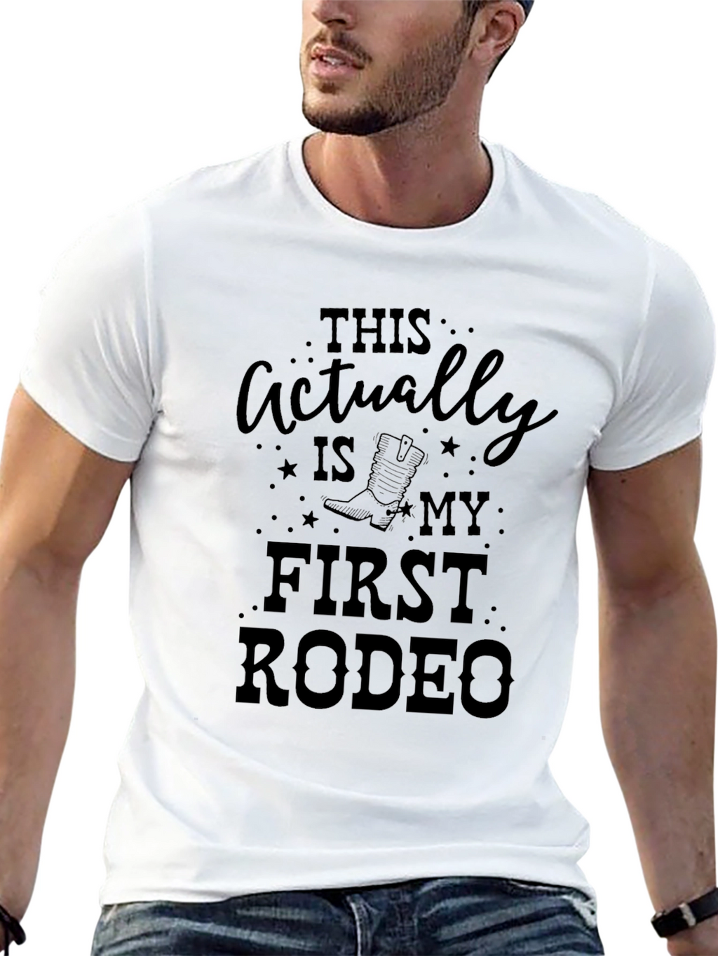First Rodeo Black Graphic T-Shirt