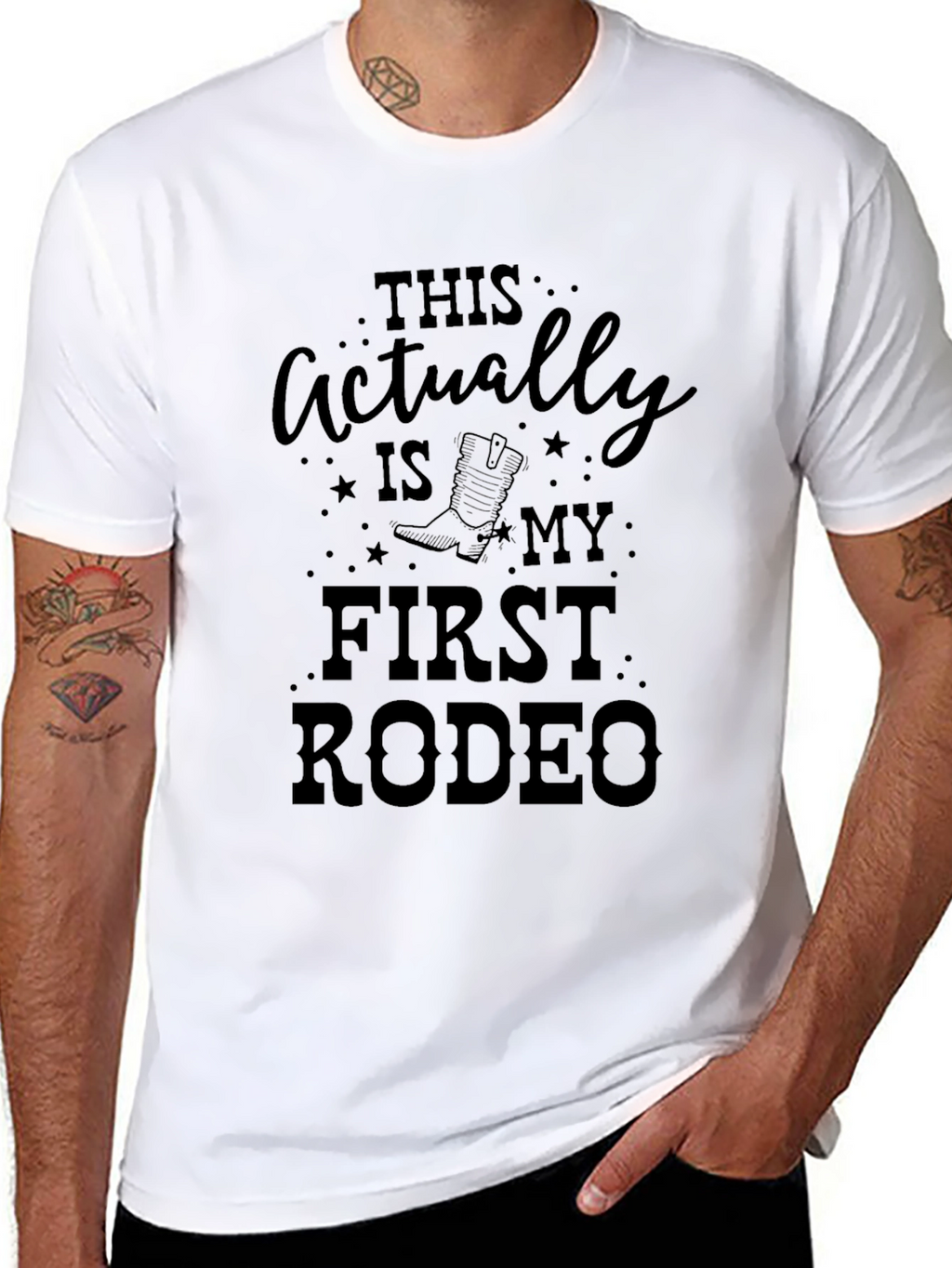 First Rodeo Black Graphic T-Shirt