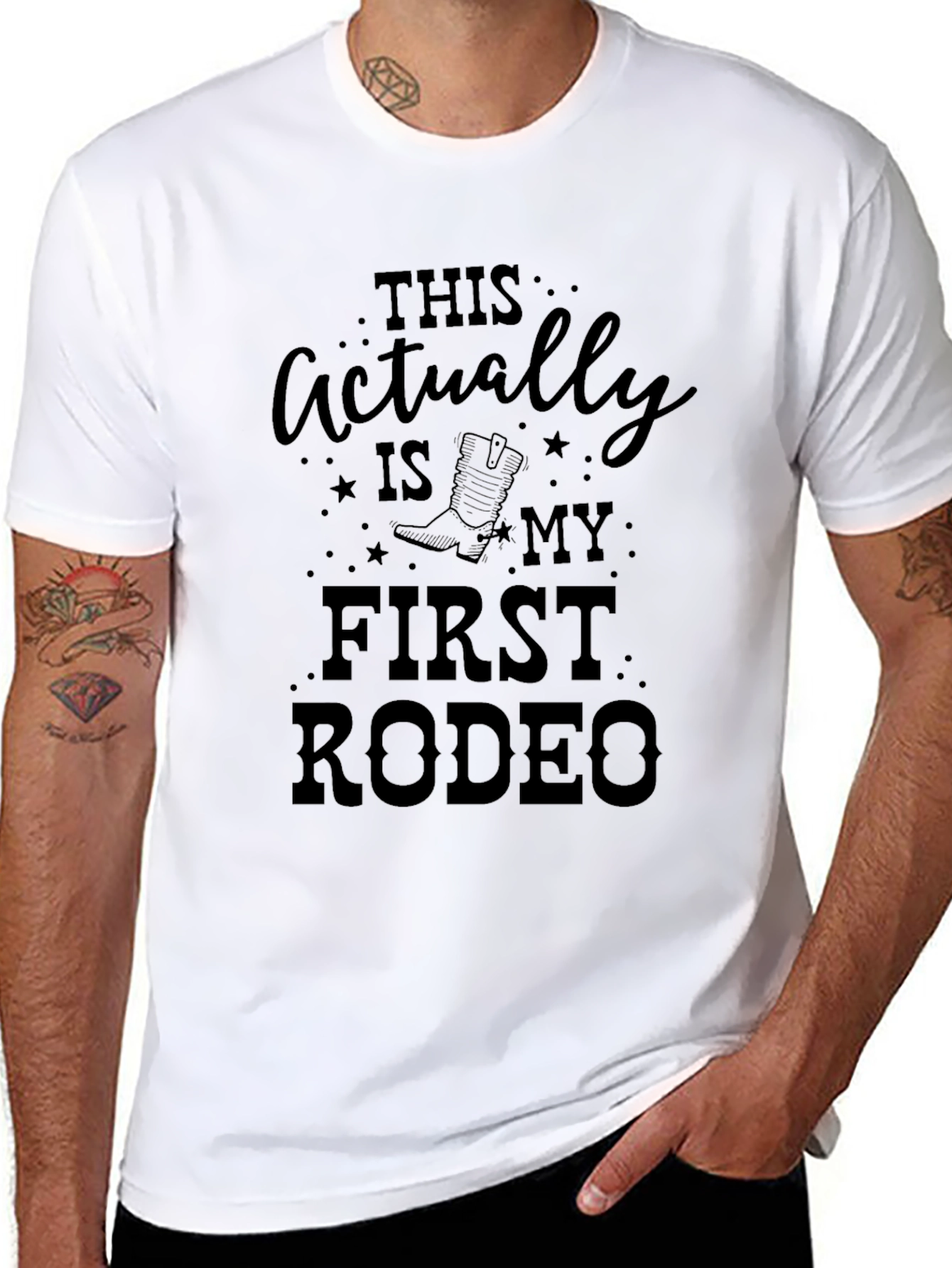 First Rodeo Black Graphic T-Shirt