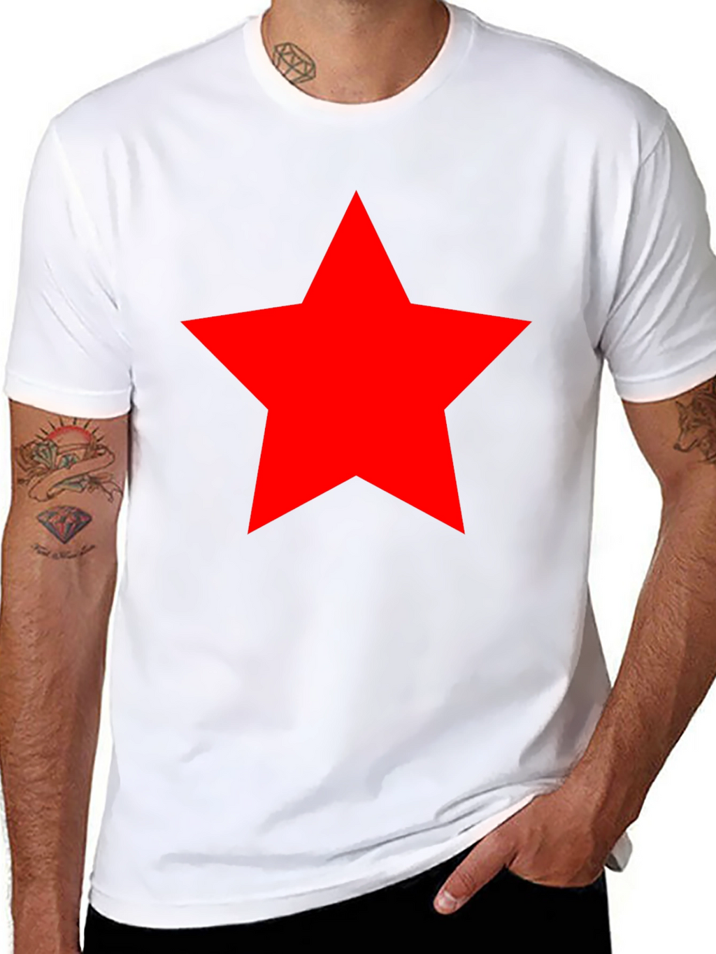 Red Star Graphic Black T-Shirt - Classic Style