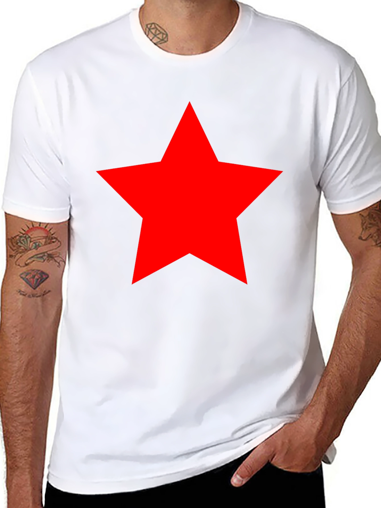 Red Star Graphic Black T-Shirt - Classic Style