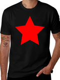 Red Star Graphic Black T-Shirt - Classic Style
