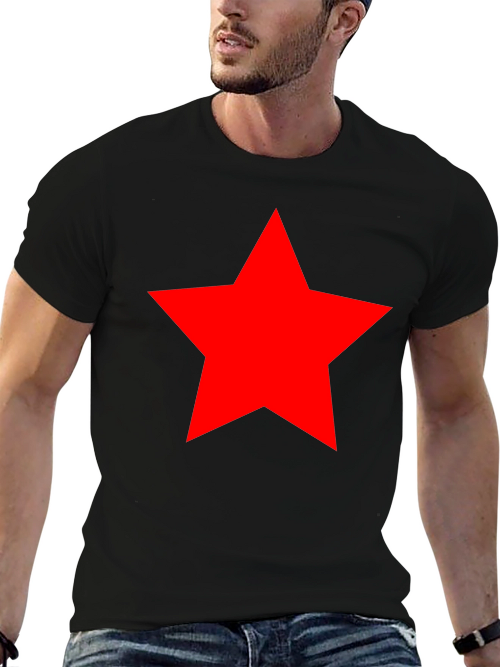Red Star Graphic Black T-Shirt - Classic Style