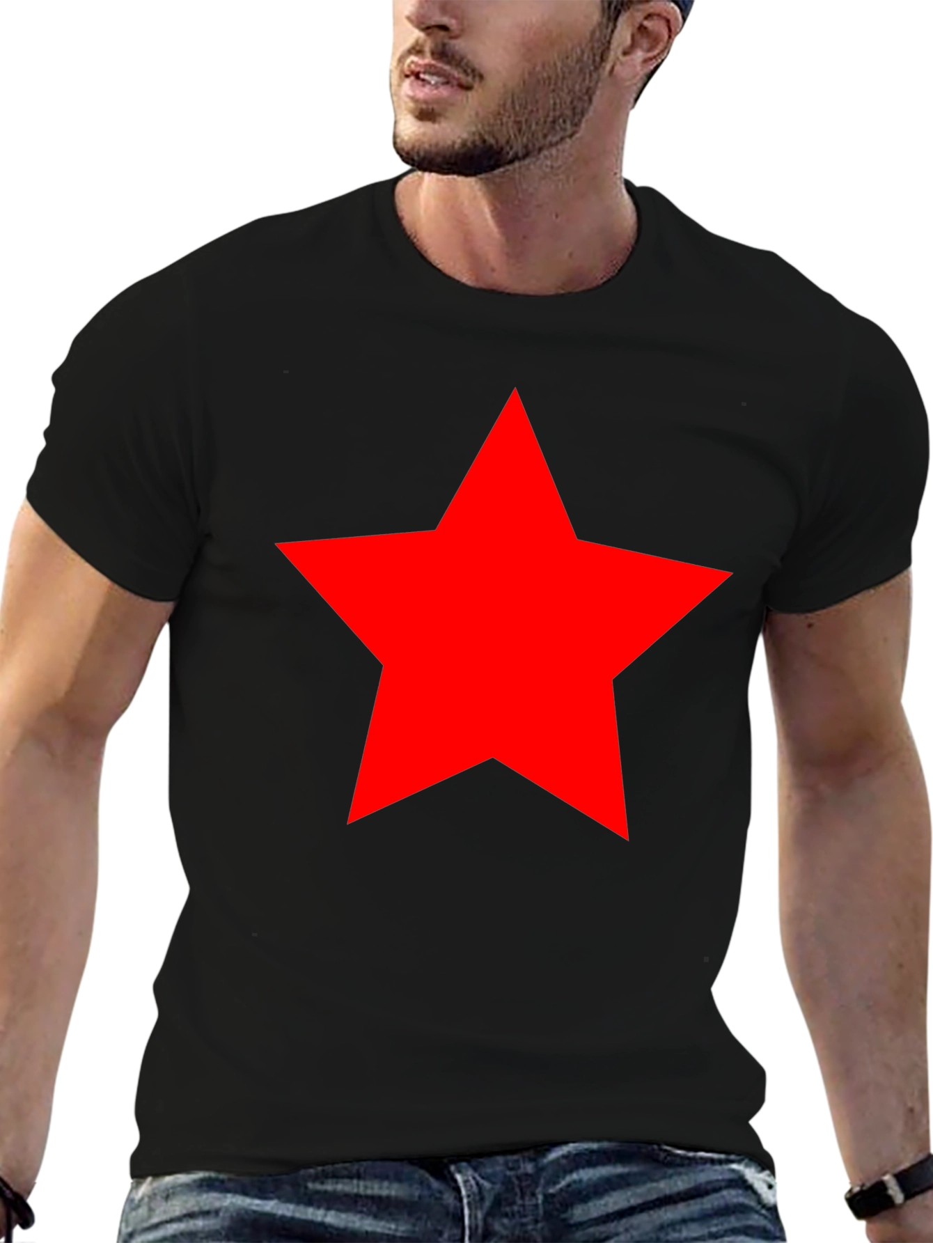 Red Star Graphic Black T-Shirt - Classic Style