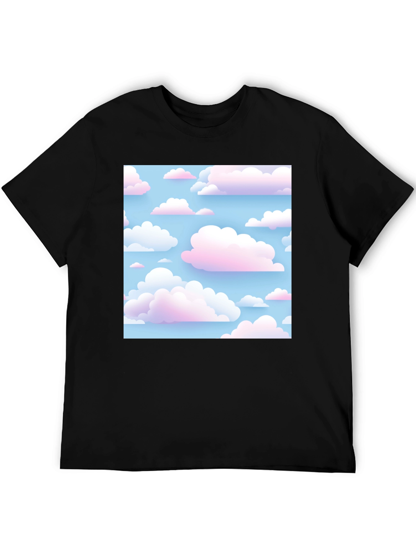 Cloudscape Print Tee - Soft Sky Design