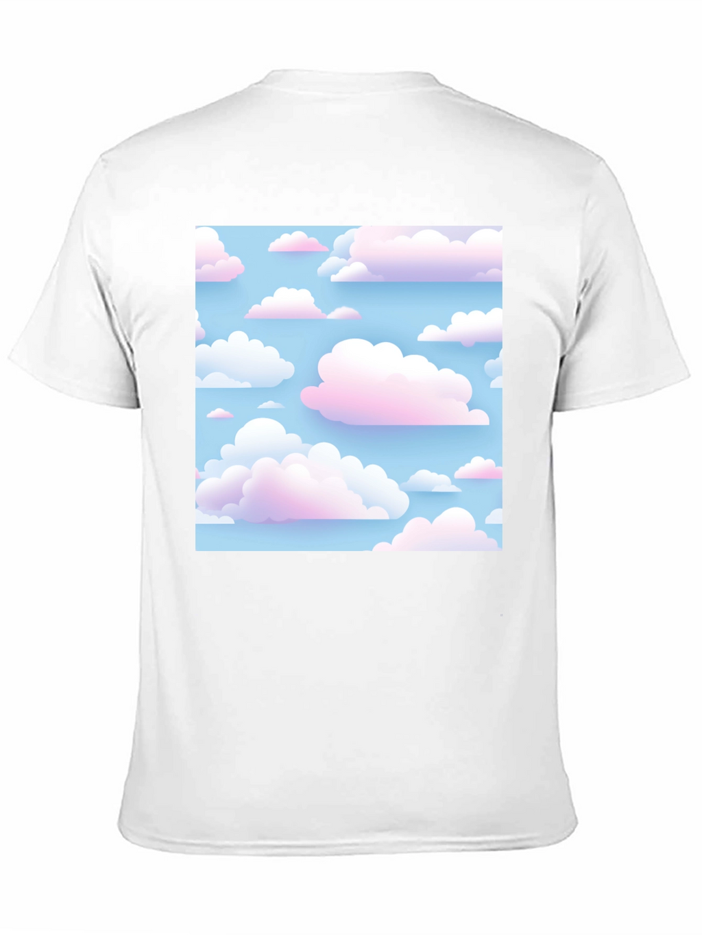 Cloudscape Print Tee - Soft Sky Design
