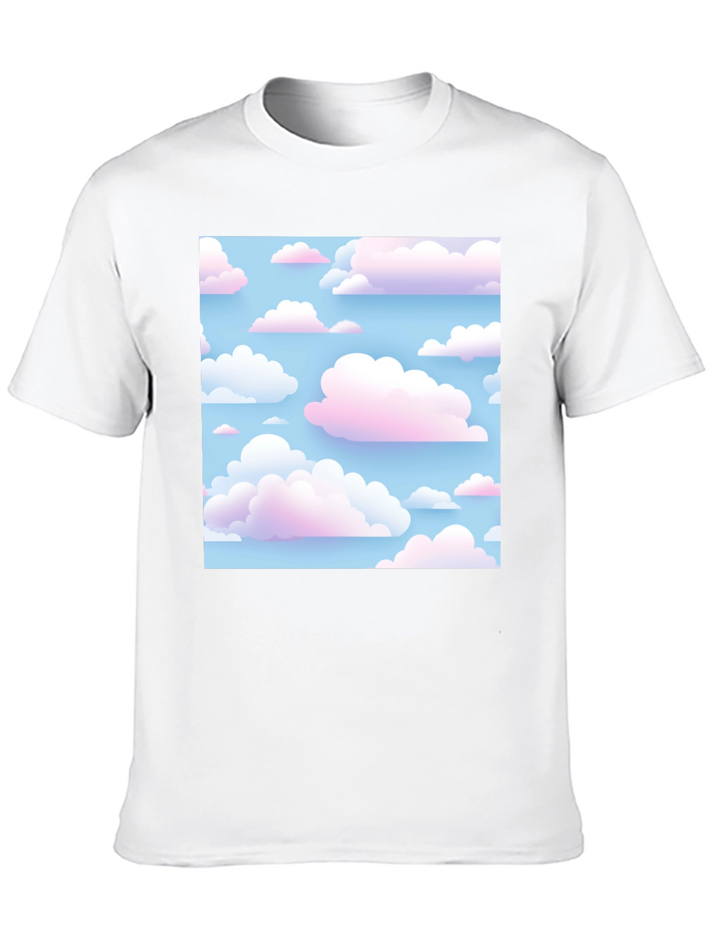 Cloudscape Print Tee - Soft Sky Design