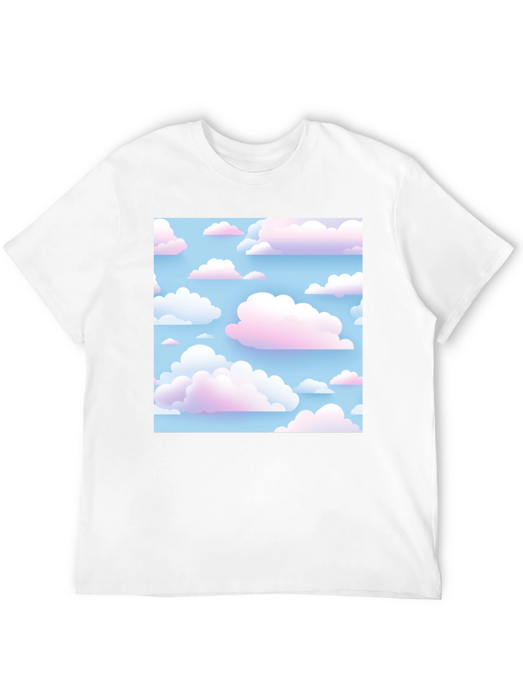 Cloudscape Print Tee - Soft Sky Design