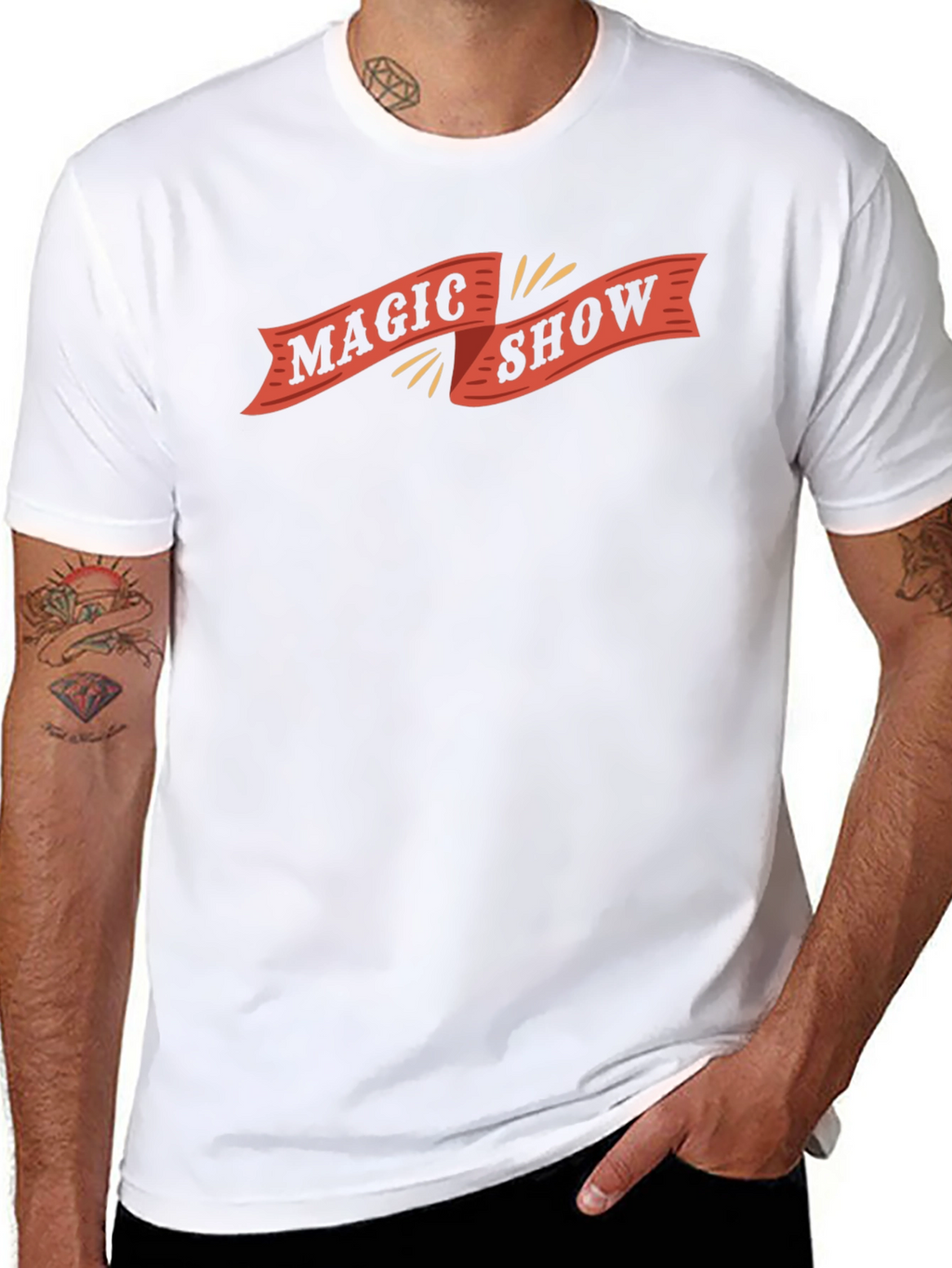 Magic Show Graphic Tee - Black Cotton Blend