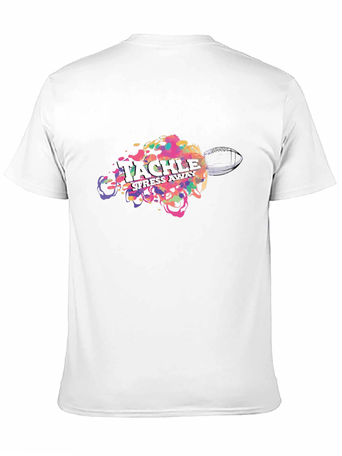 Tackle Stress Away Graphic Tee - Black