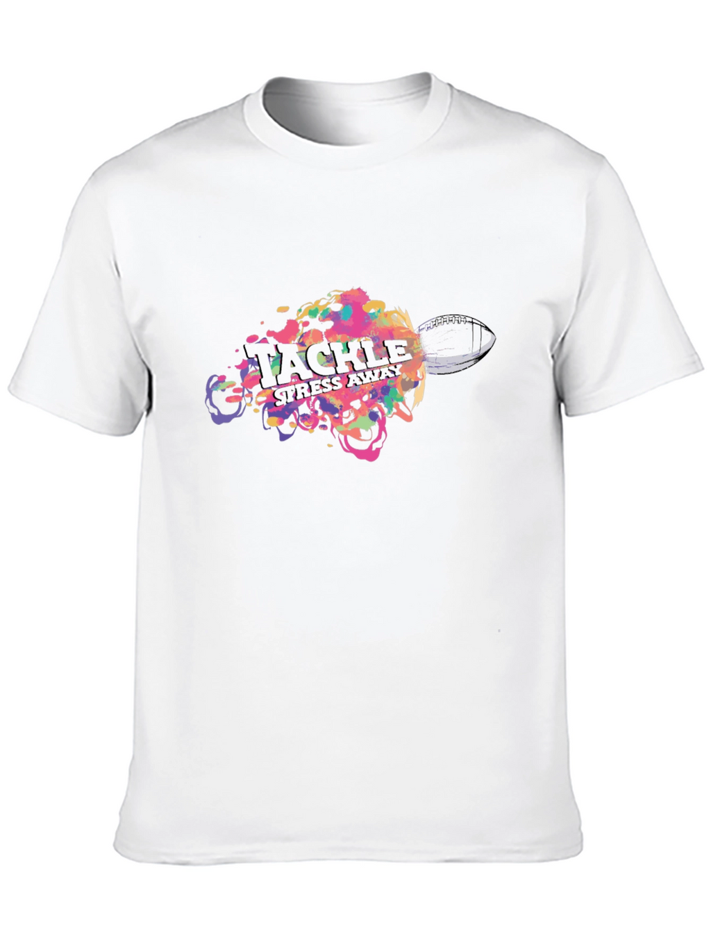 Tackle Stress Away Graphic Tee - Black