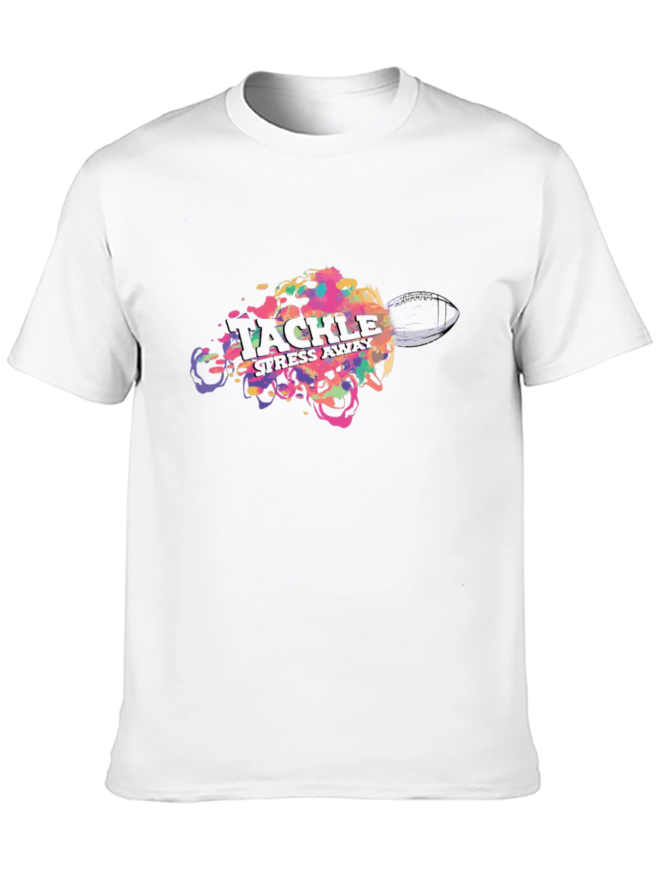 Tackle Stress Away Graphic Tee - Black