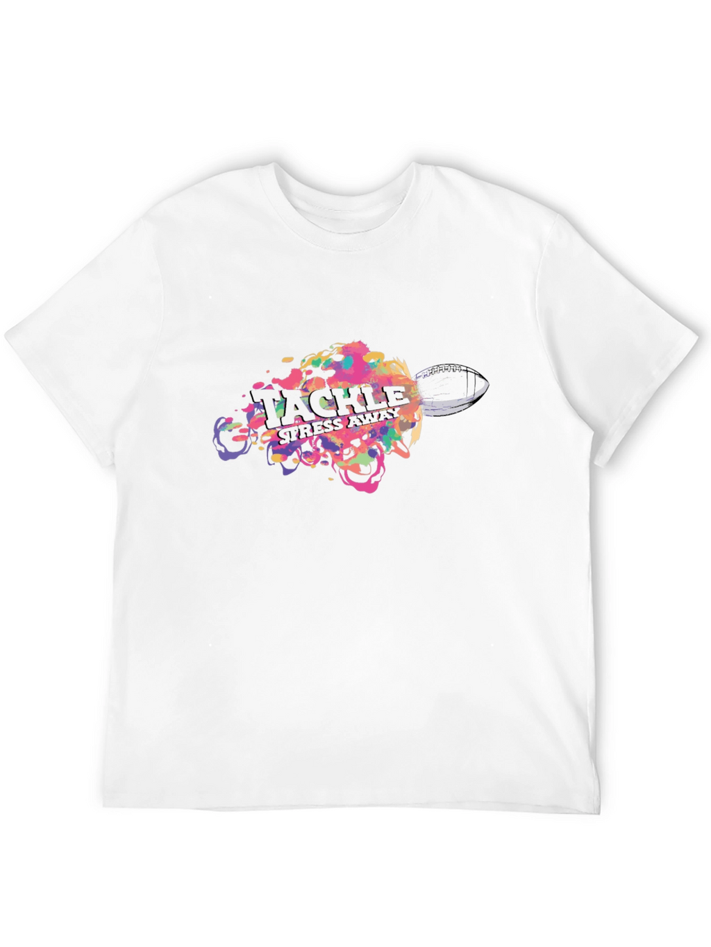 Tackle Stress Away Graphic Tee - Black