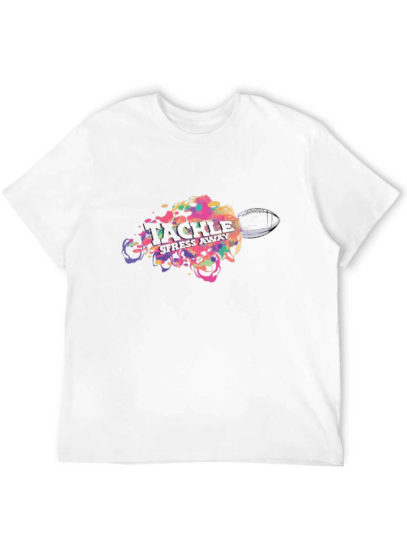 Tackle Stress Away Graphic Tee - Black