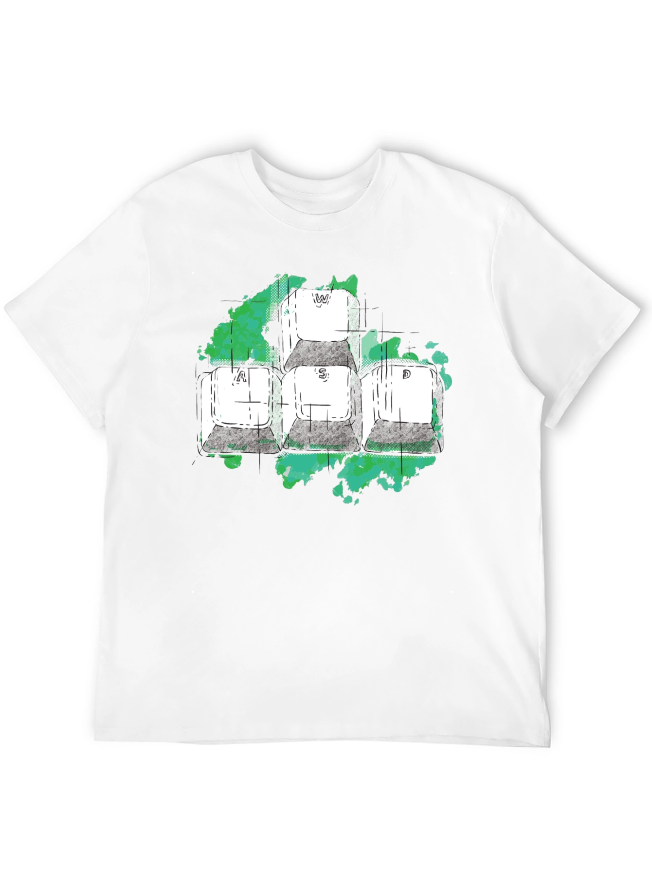 WASD Gaming T-Shirt - Keyboard Keys Design