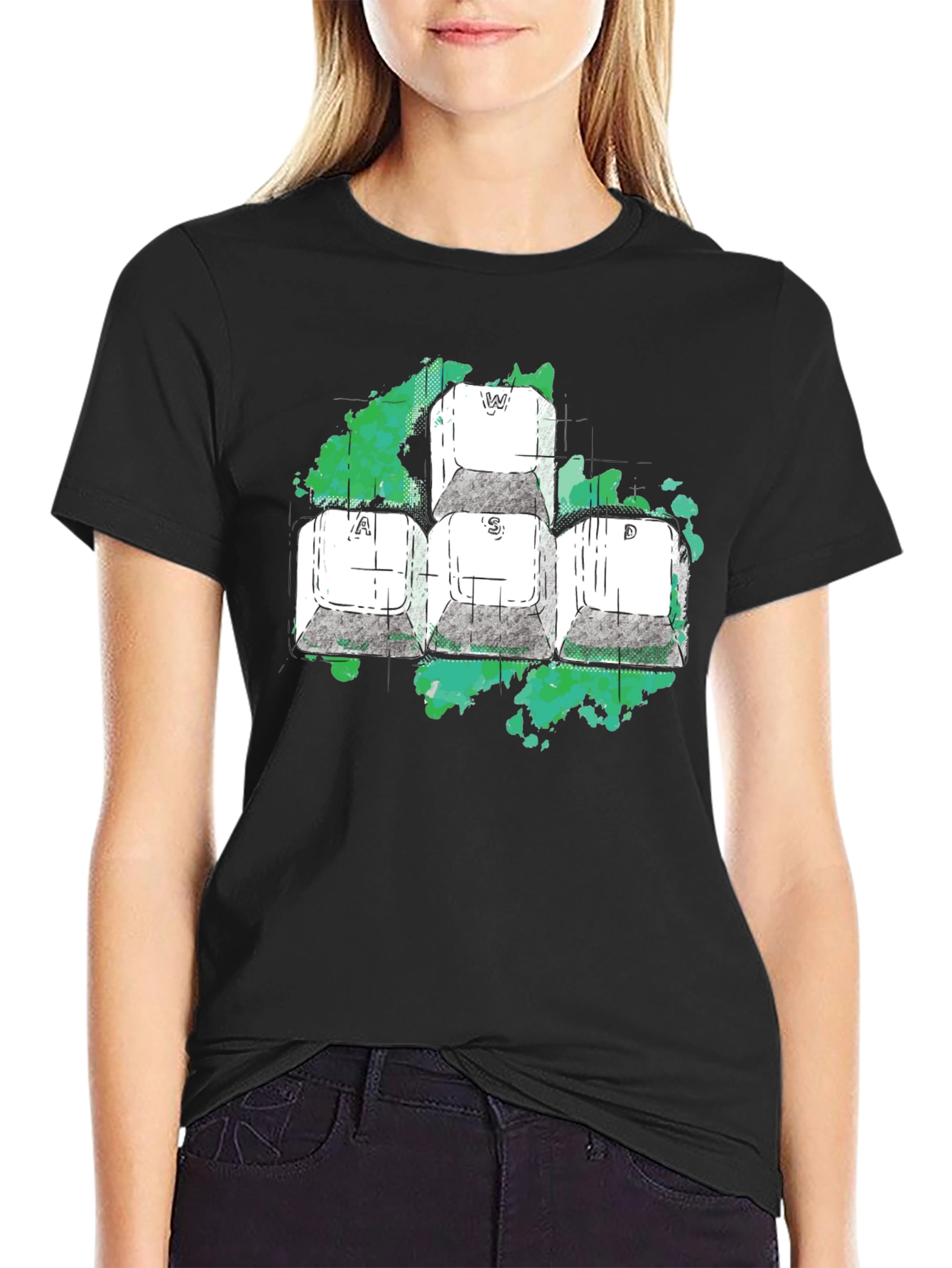 WASD Gaming T-Shirt - Keyboard Keys Design
