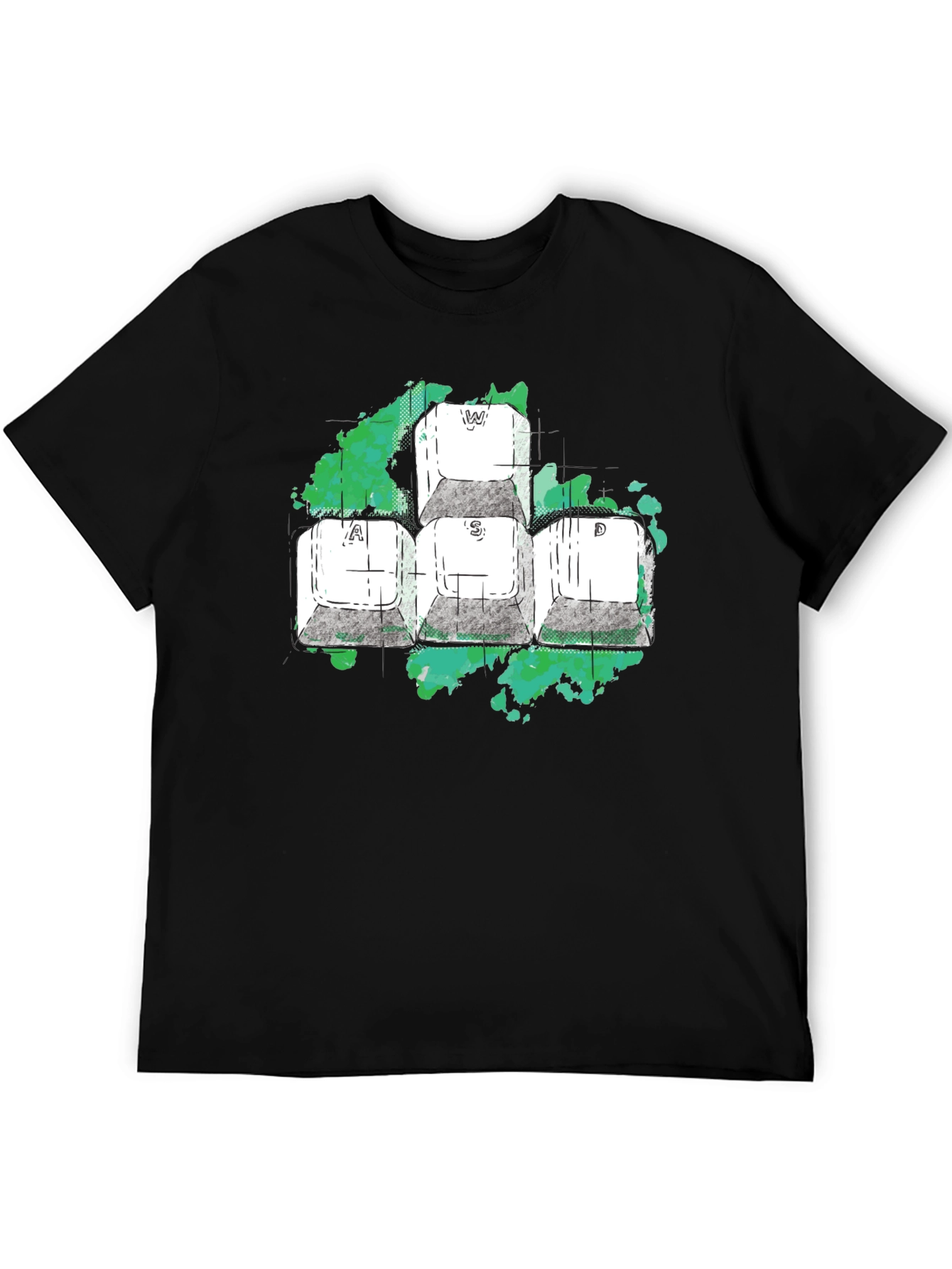 WASD Gaming T-Shirt - Keyboard Keys Design