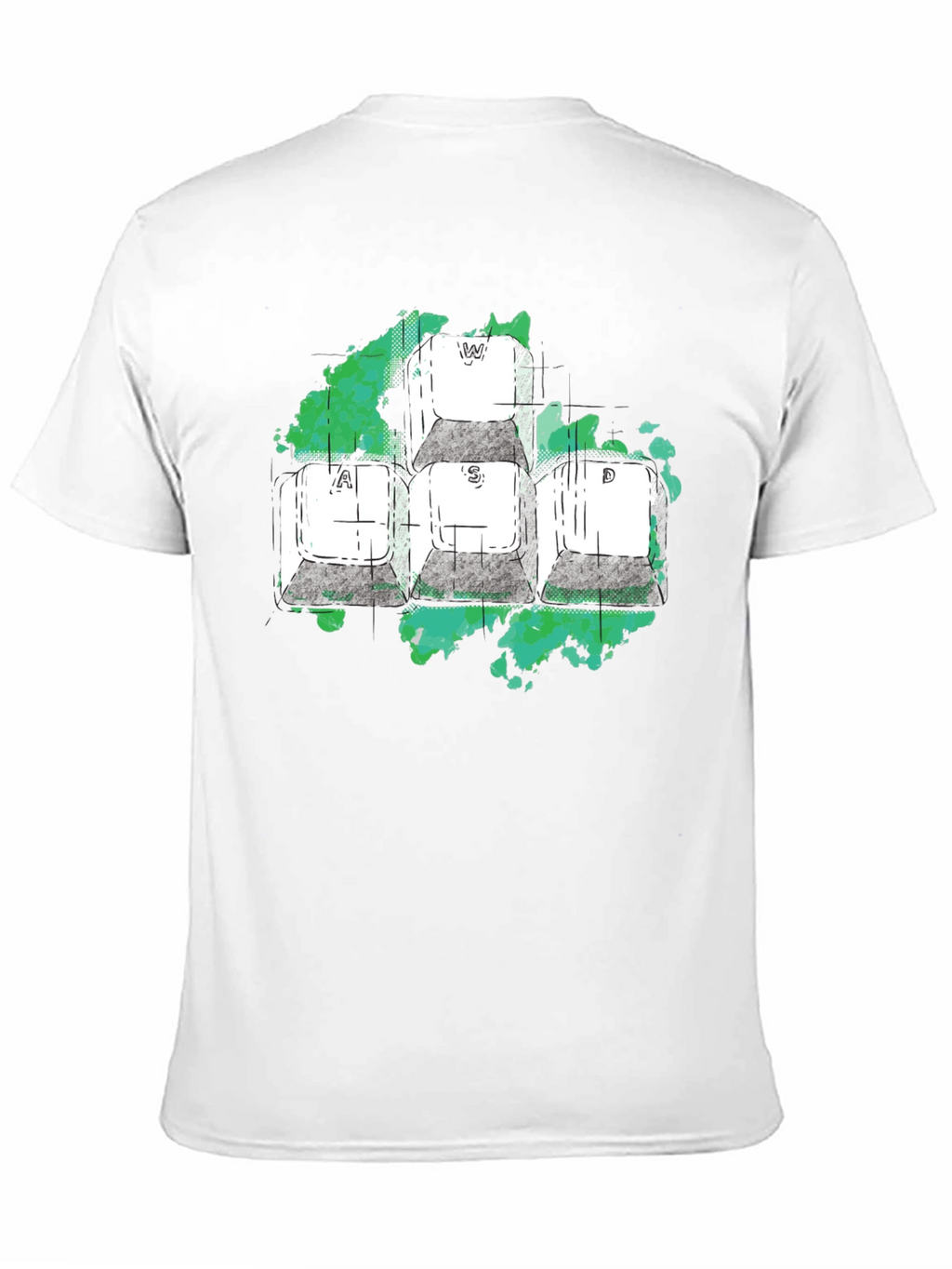 WASD Gaming T-Shirt - Keyboard Keys Design