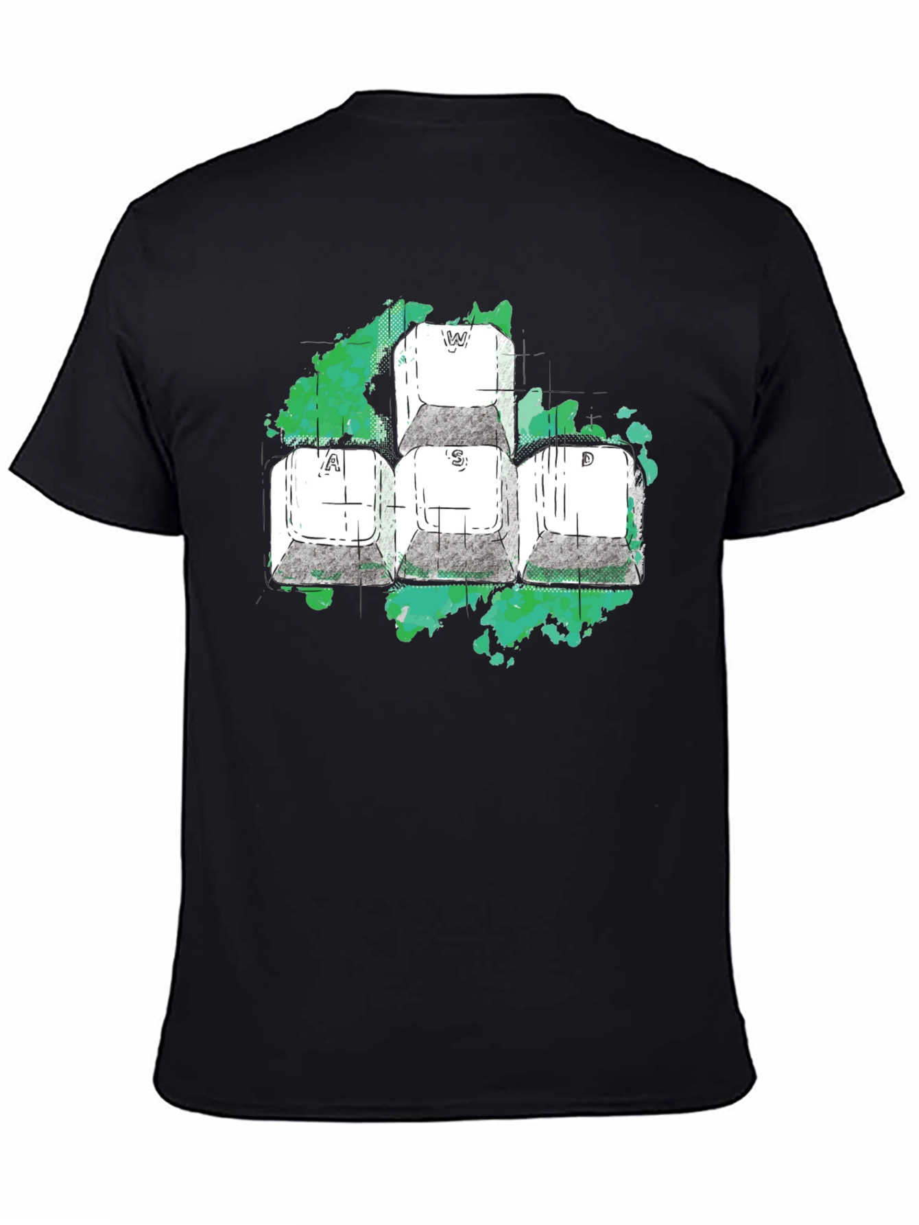 WASD Gaming T-Shirt - Keyboard Keys Design