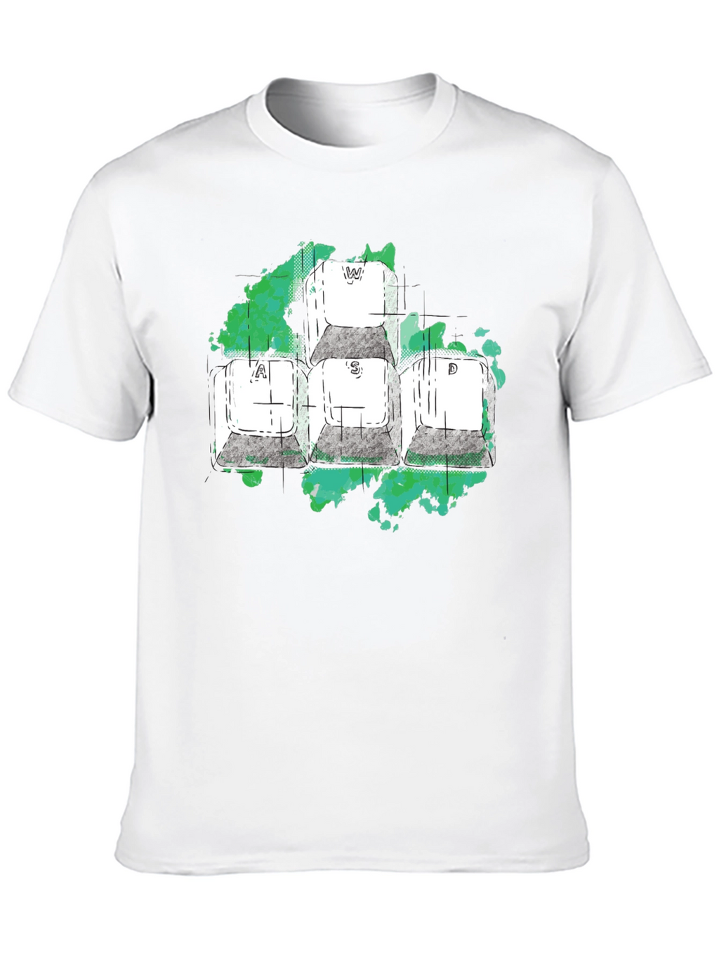 WASD Gaming T-Shirt - Keyboard Keys Design