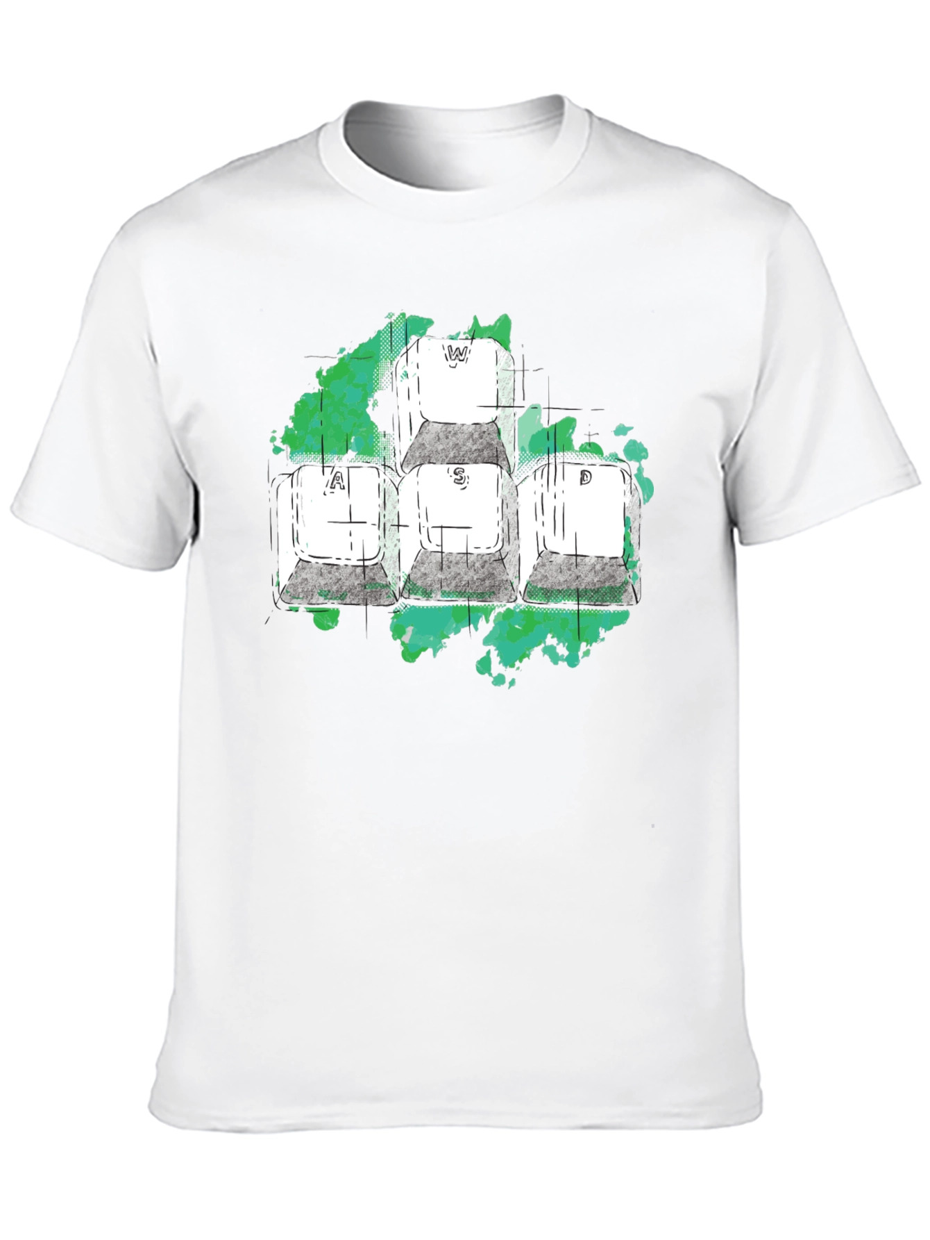 WASD Gaming T-Shirt - Keyboard Keys Design