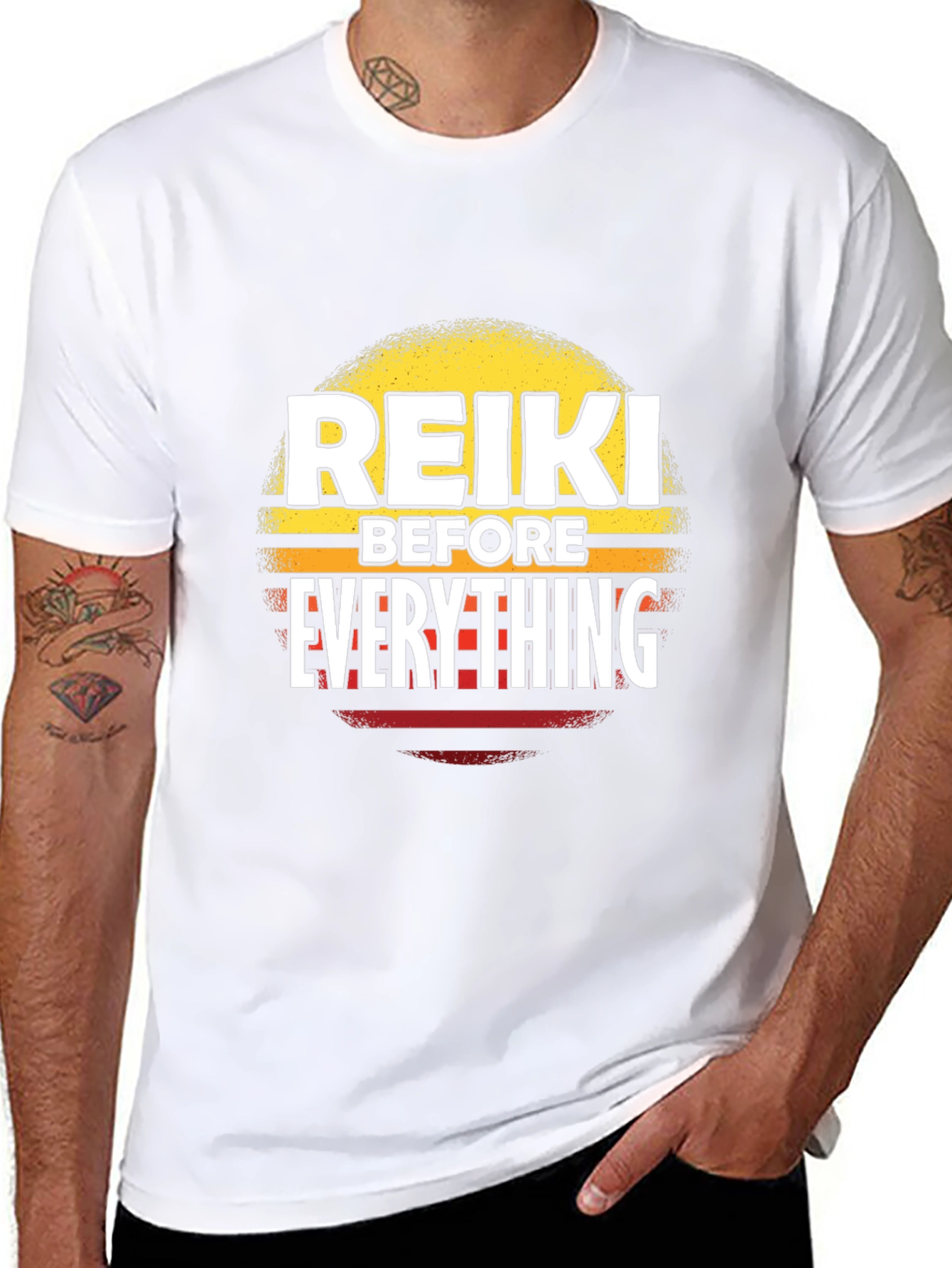Reiki Before Everything Black T-Shirt