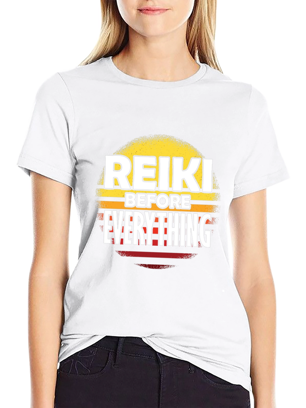 Reiki Before Everything Black T-Shirt