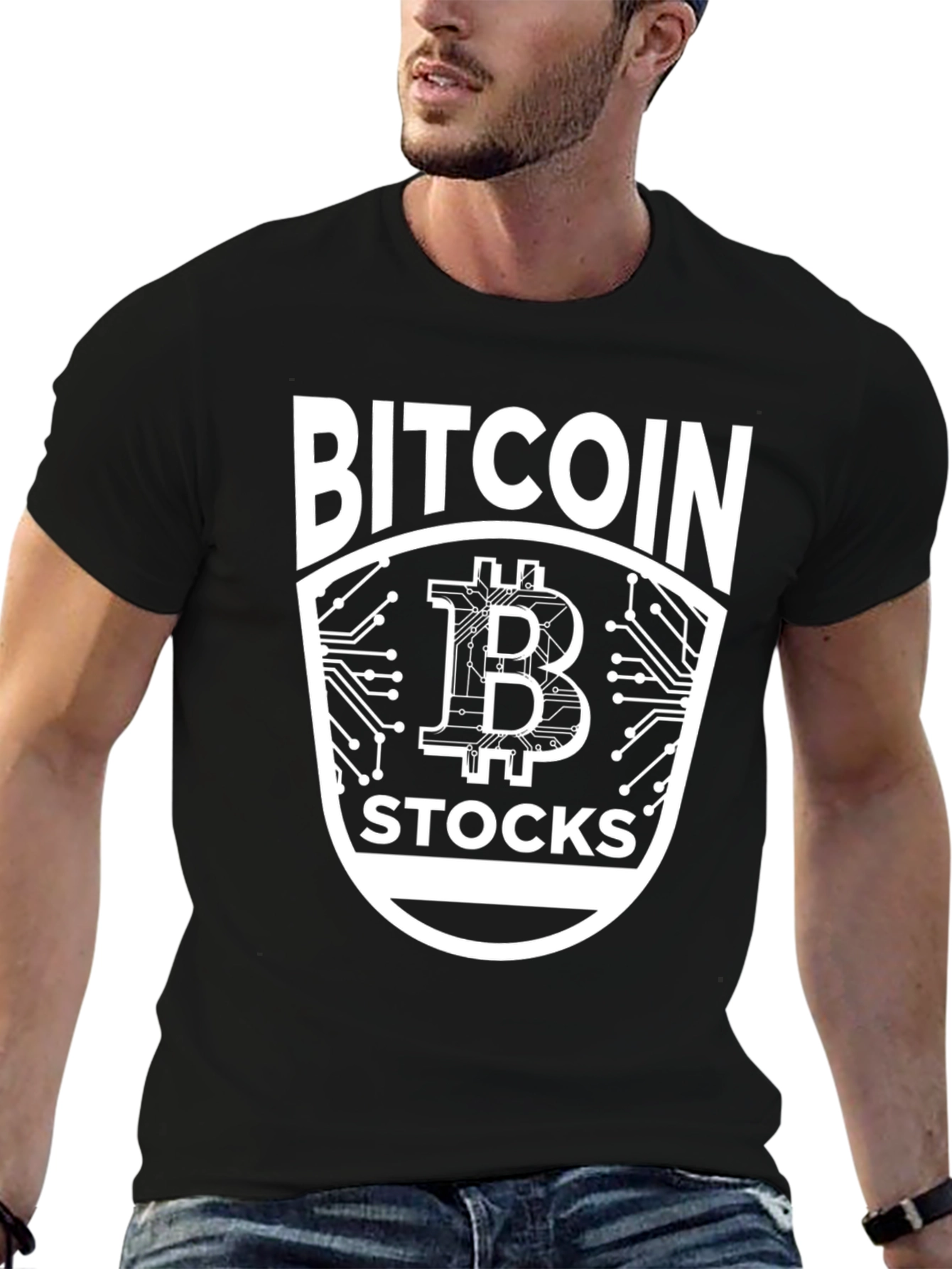 Bitcoin Stocks Graphic Black Tee