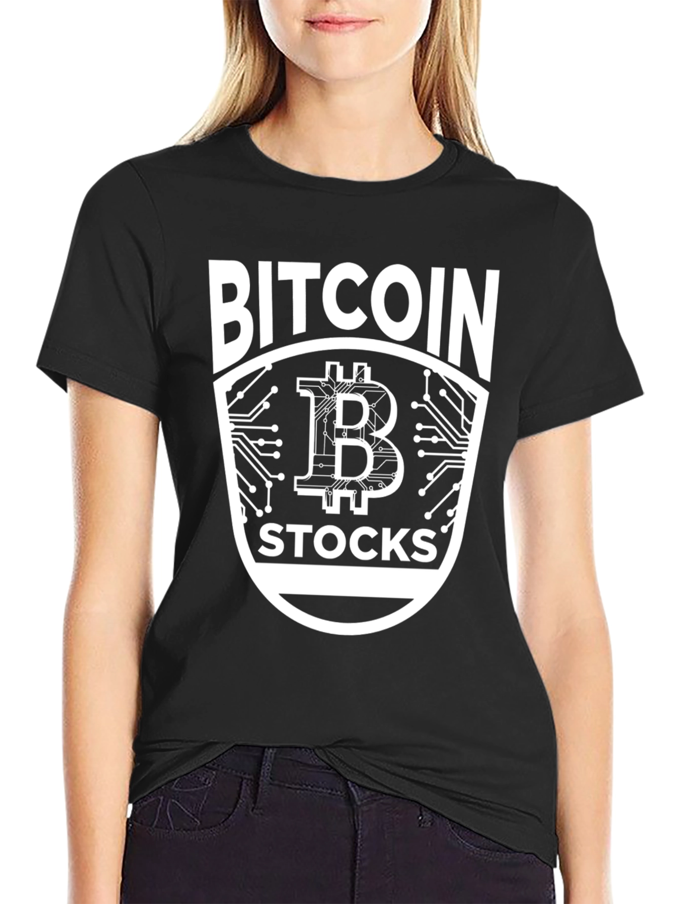 Bitcoin Stocks Graphic Black Tee