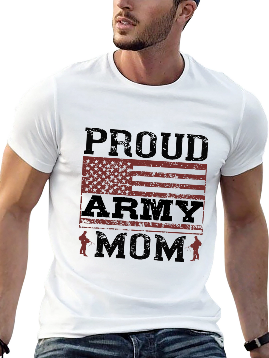 Proud Army Mom T-Shirt Military Family Tee