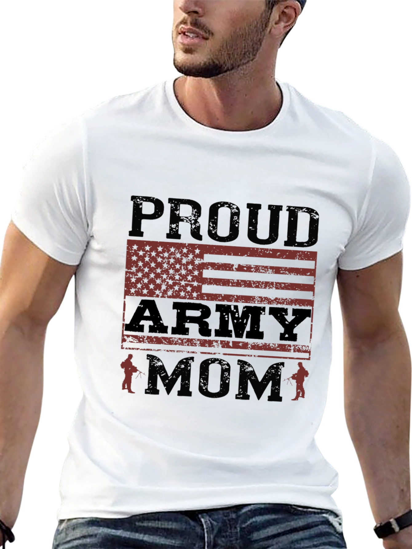 Proud Army Mom T-Shirt Military Family Tee