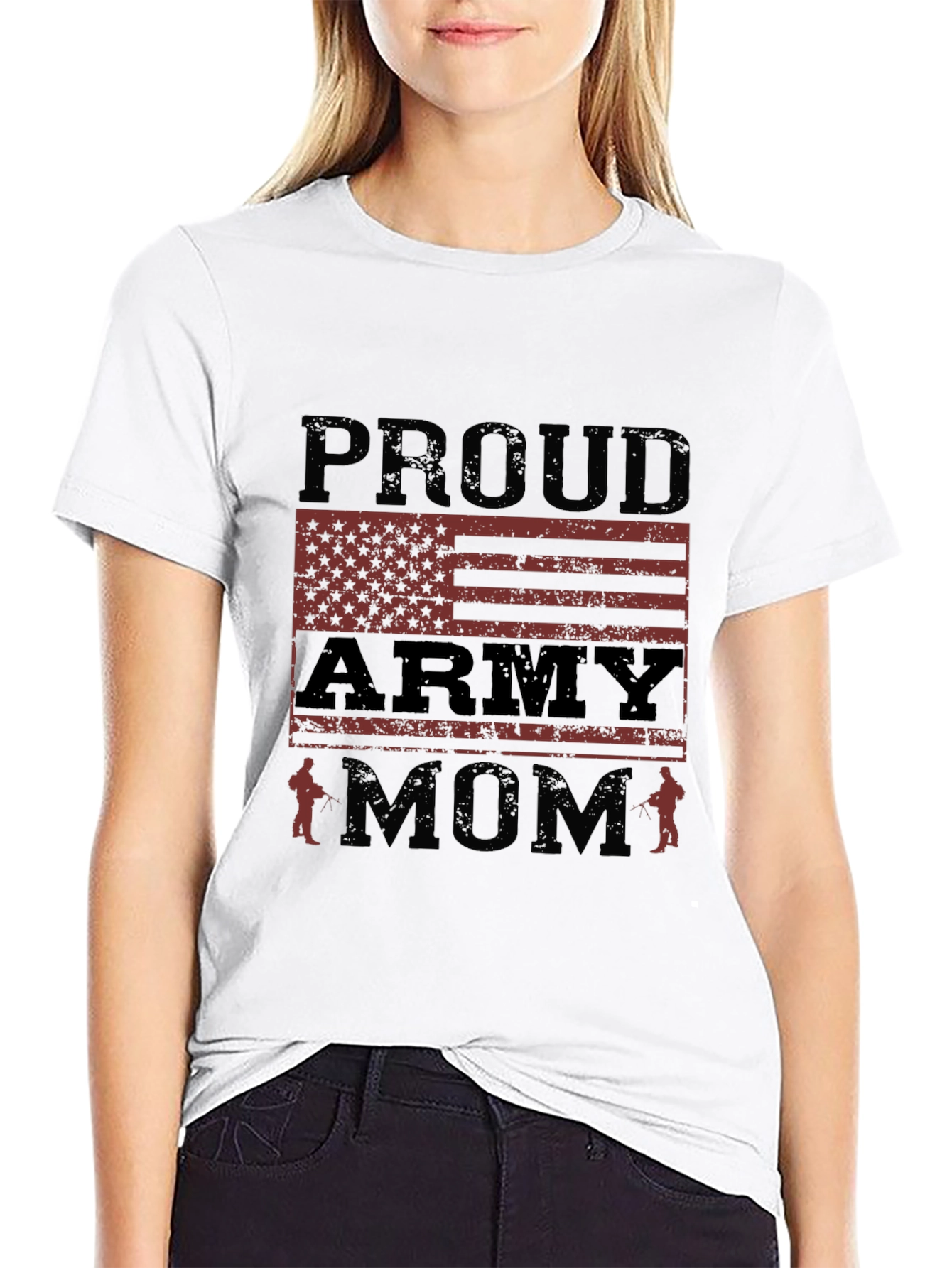 Proud Army Mom T-Shirt Military Family Tee