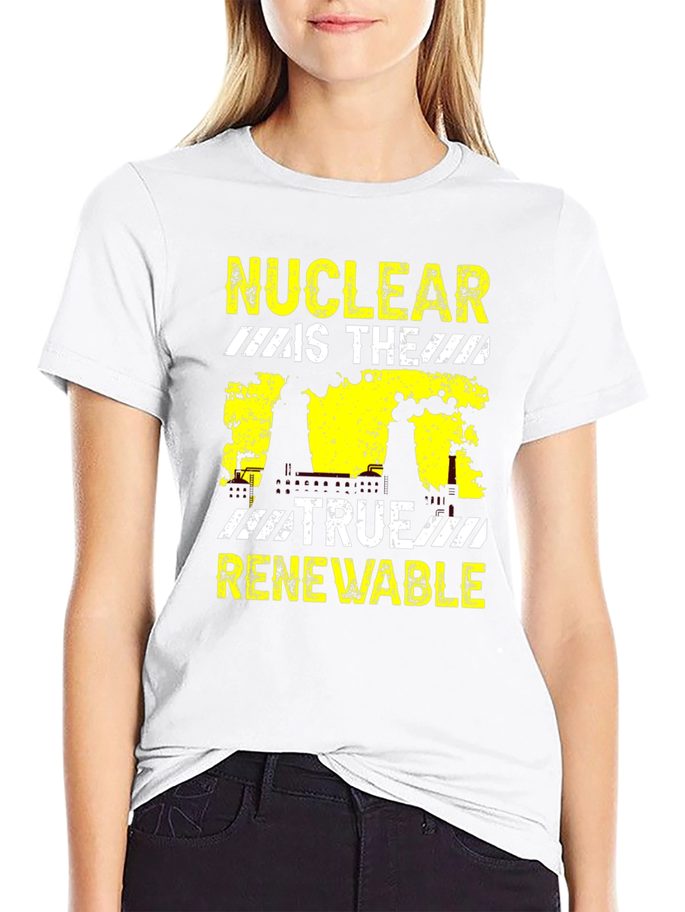 Nuclear Is The True Renewable Black Graphic T-Shirt