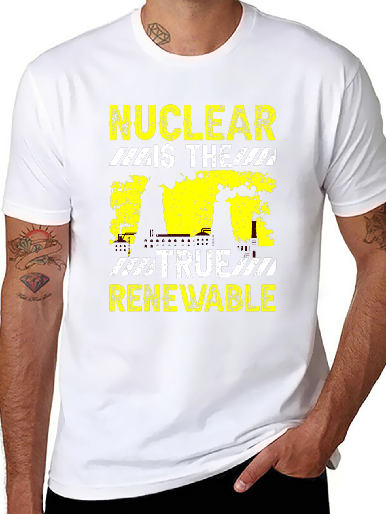 Nuclear Is The True Renewable Black Graphic T-Shirt