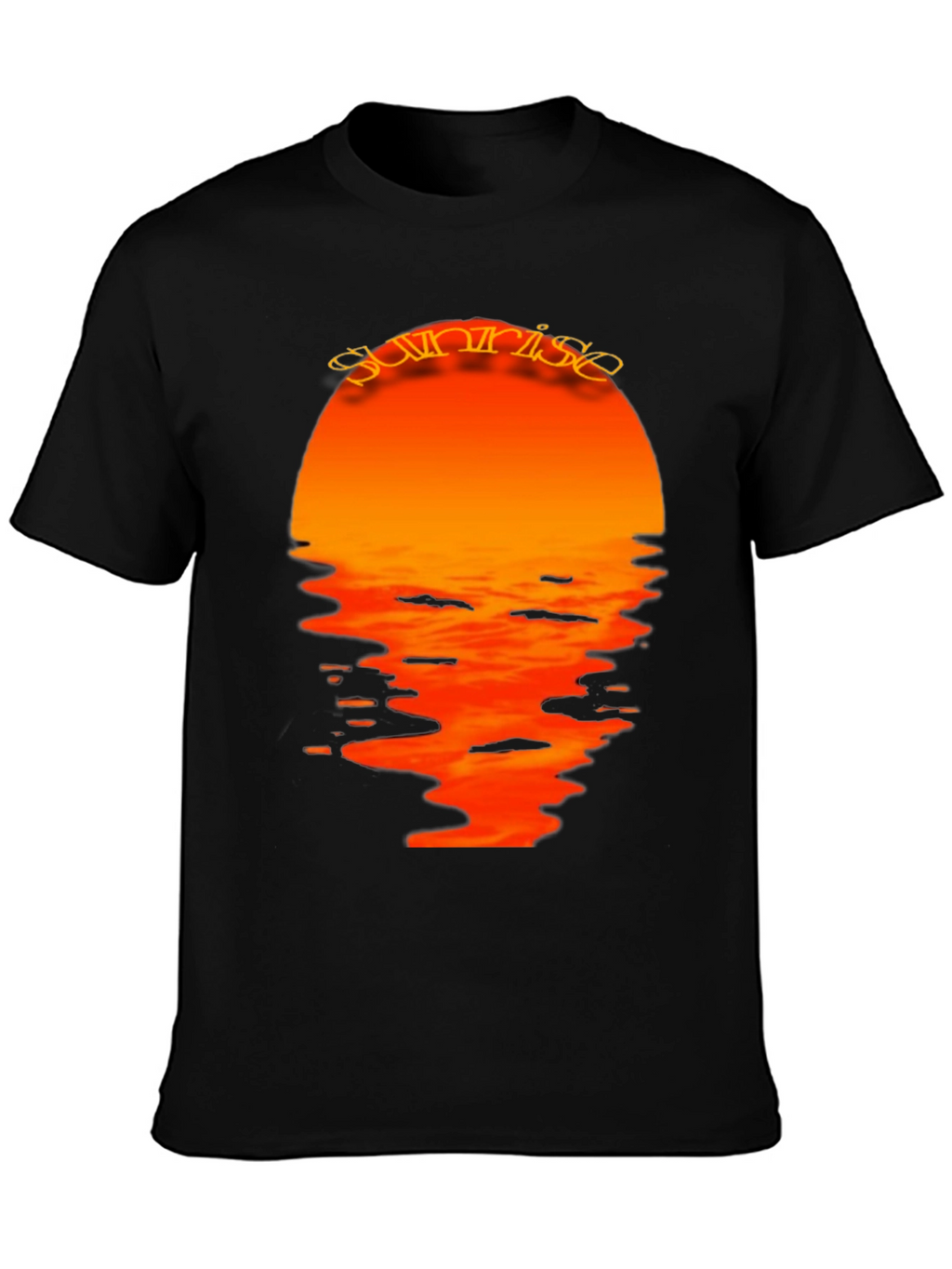 Sunrise Graphic Print Black T-Shirt