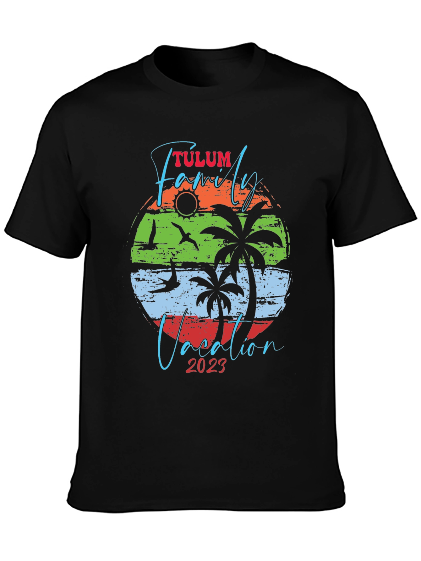 Tulum Family Vacation 2023 Black T-Shirt