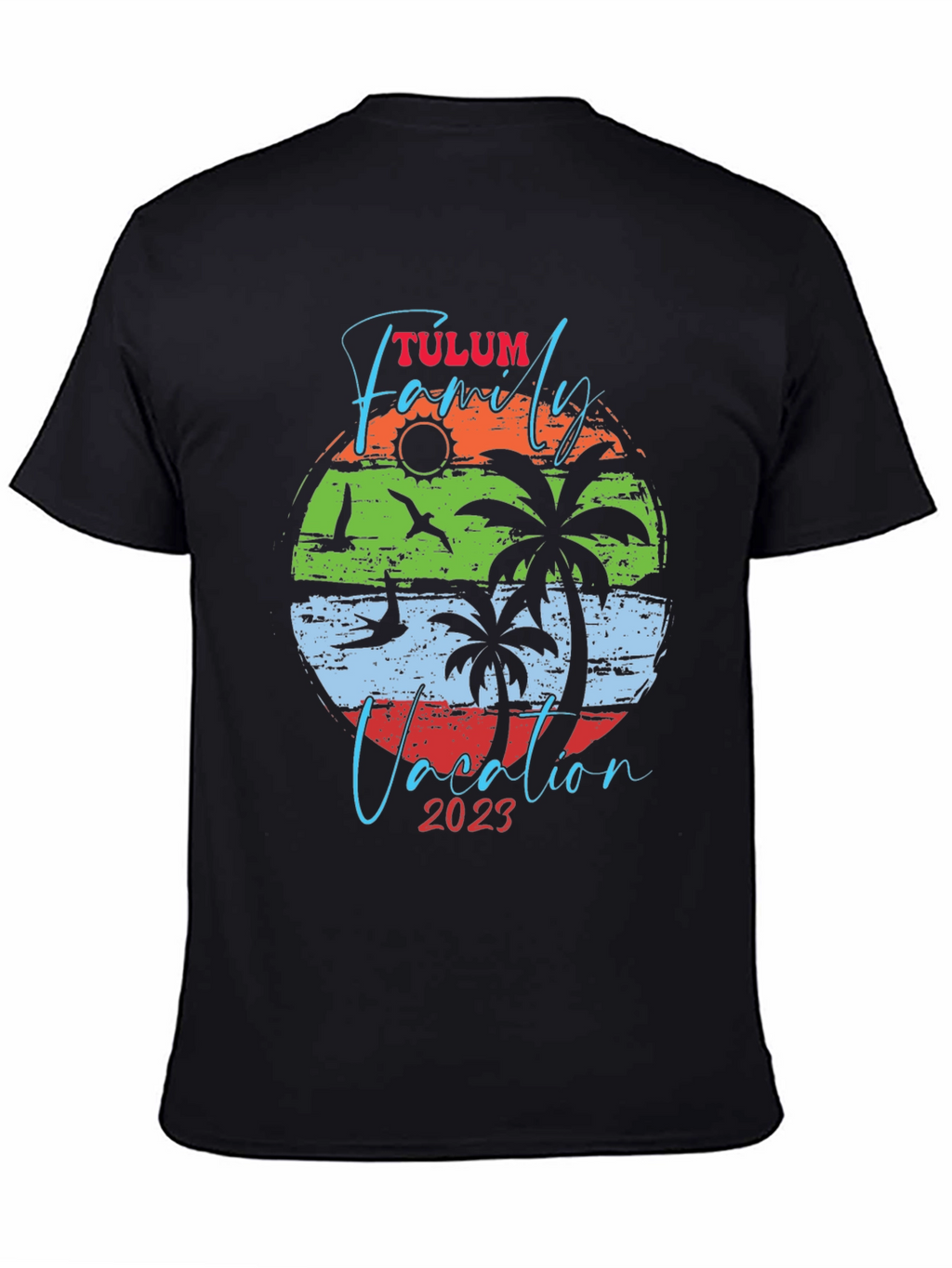 Tulum Family Vacation 2023 Black T-Shirt
