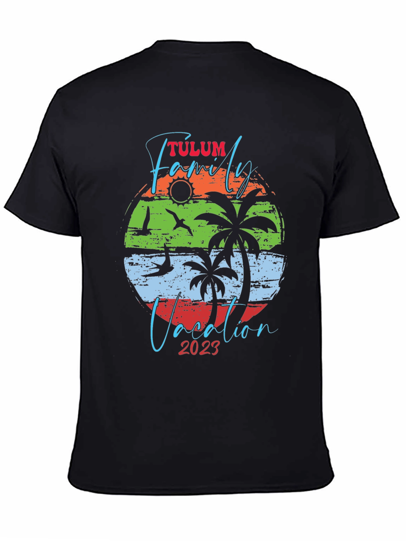 Tulum Family Vacation 2023 Black T-Shirt