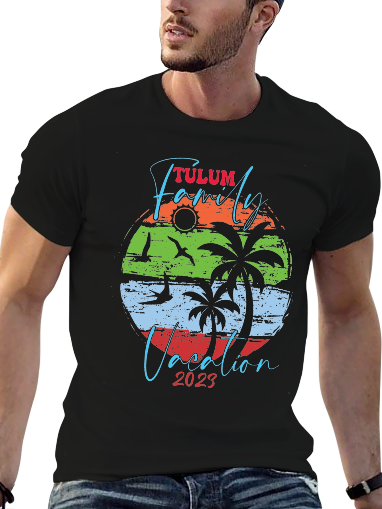 Tulum Family Vacation 2023 Black T-Shirt
