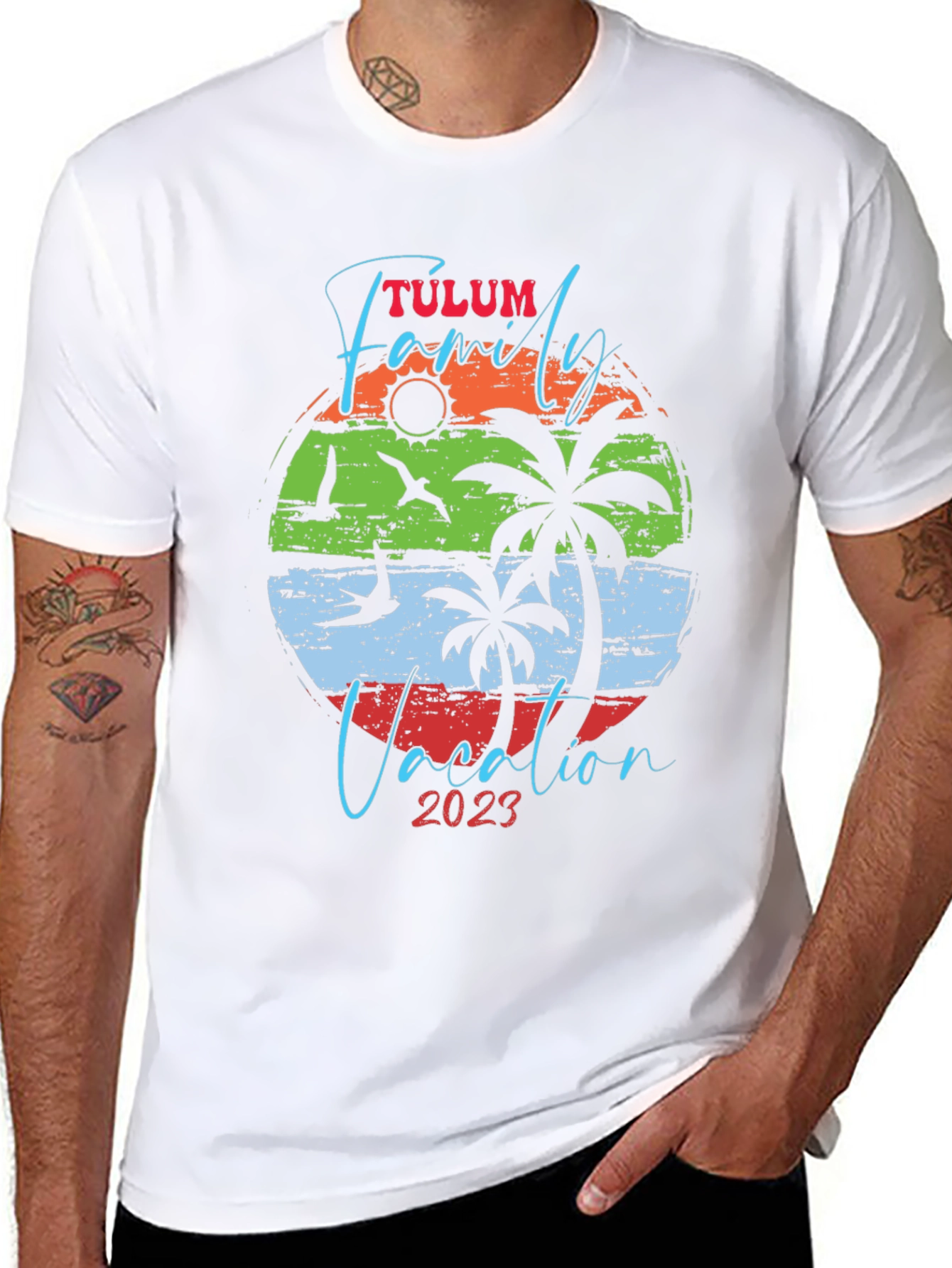 Tulum Family Vacation 2023 Black T-Shirt