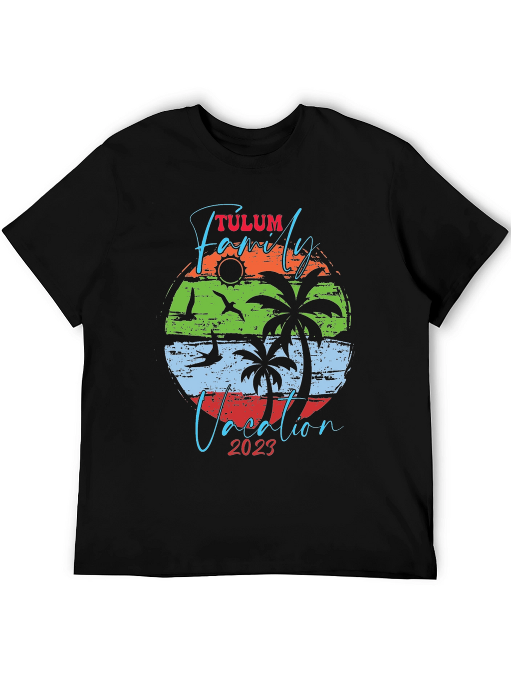 Tulum Family Vacation 2023 Black T-Shirt