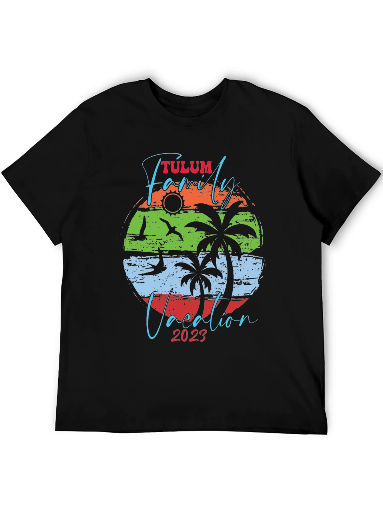 Tulum Family Vacation 2023 Black T-Shirt