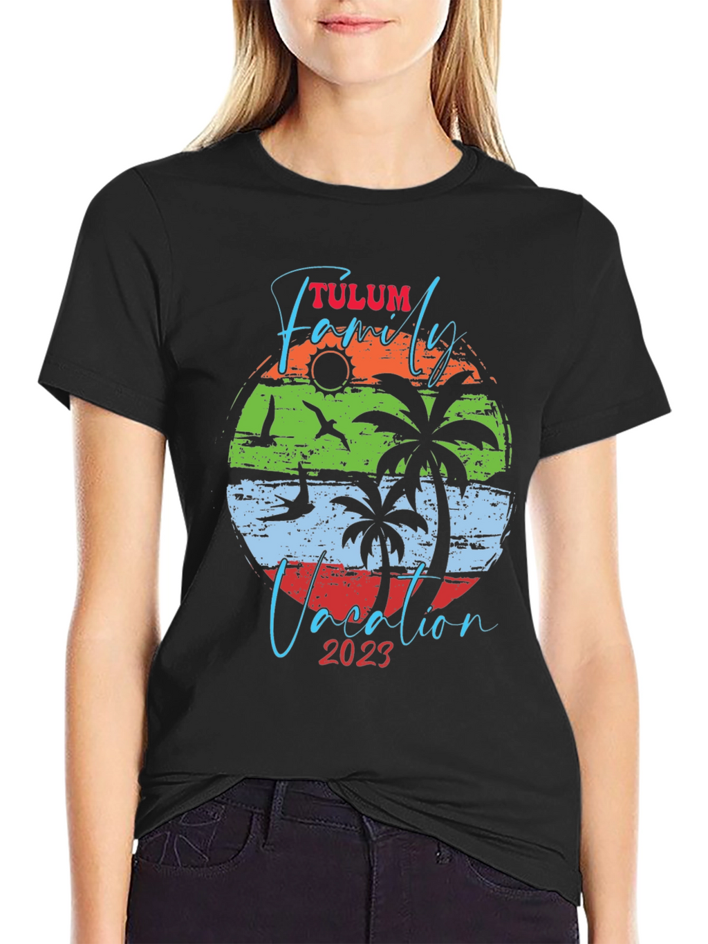 Tulum Family Vacation 2023 Black T-Shirt