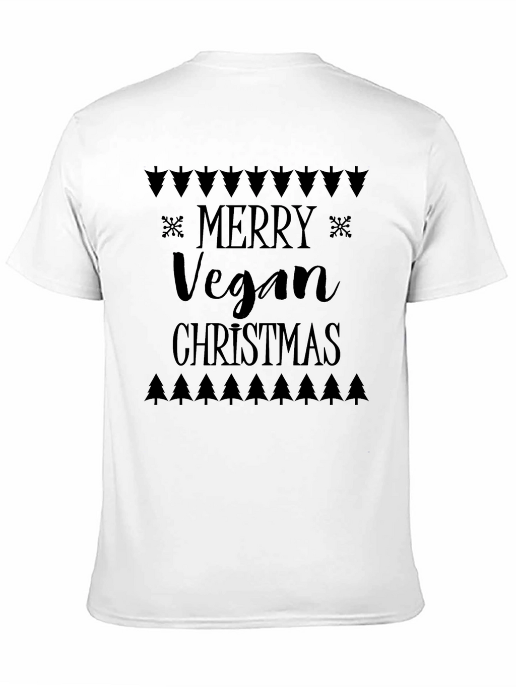 Merry Vegan Christmas Black T-Shirt