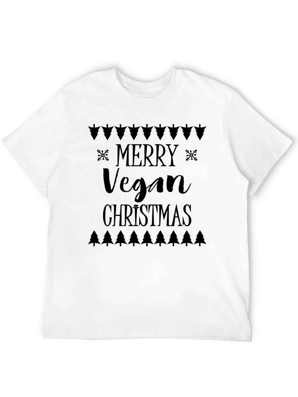 Merry Vegan Christmas Black T-Shirt