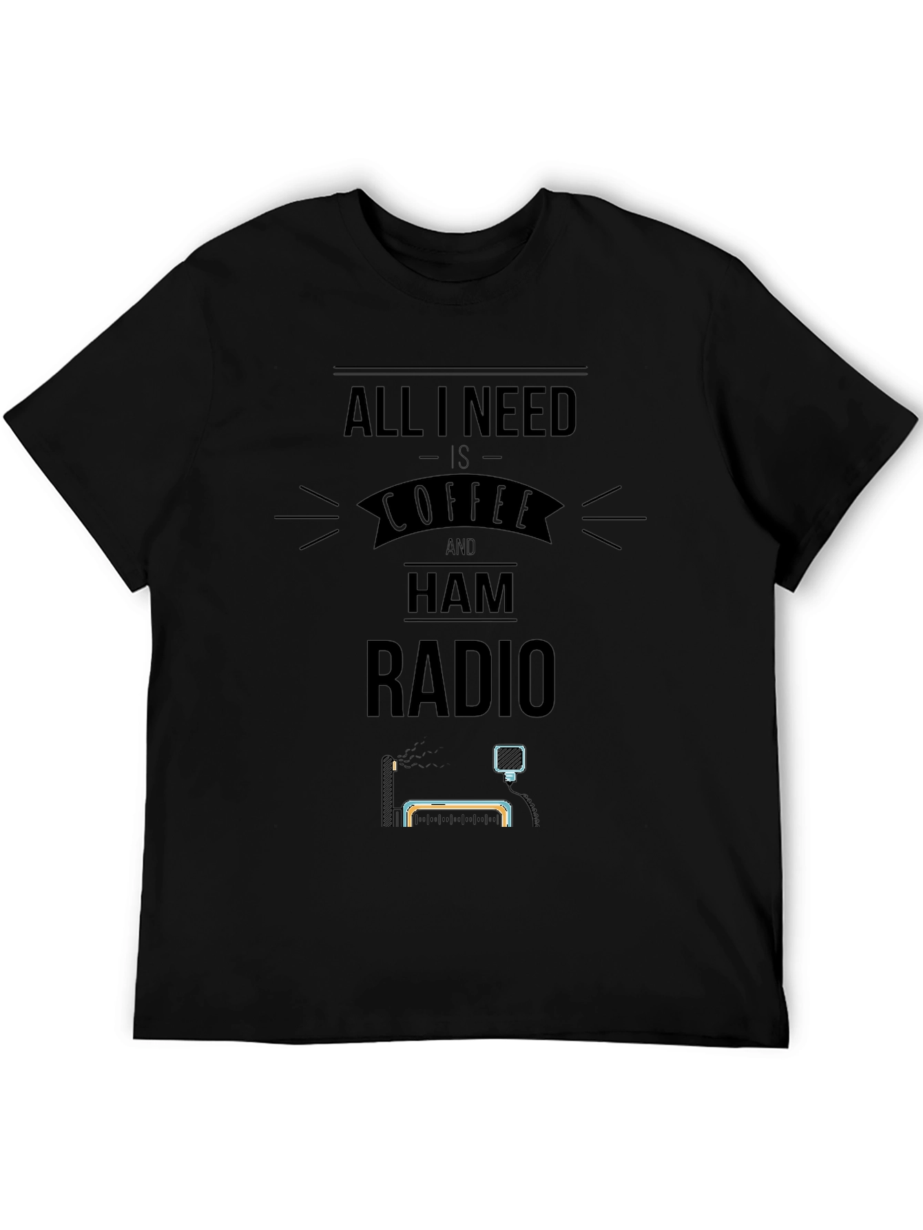 Coffee & Ham Radio T-Shirt - Hobby Apparel